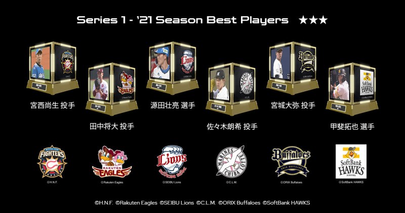 本日20時頃より発売開始！パ・リーグ6球団の名場面やメモリアルシーンをコレクションできる 「パ・リーグ Exciting Moments β」第3弾ラインナップ