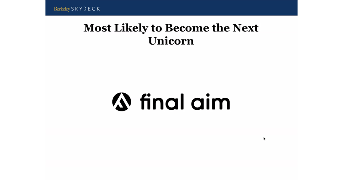 デザインとデジタル製造業領域にNFTを活用するFinal AimがBerkeley SkyDeckのPitchイベントにて"Most Likely to Become the Next Unicorn"に選出