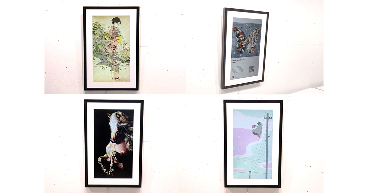 NFTマーケットプレイス「HINATA」x ネットギア「Meural Canvas Ⅱ」の常設展示を表参道アフロード・クリニック内ギャラリーで開催!