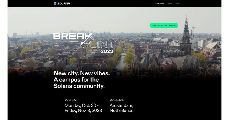 Solana Breakpoint 2023がオランダ・アムステルダムにて10月30日から11月3日に開催