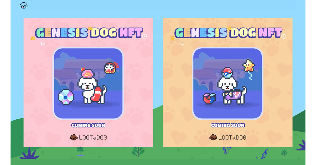 Web3わんこ育成を楽しめるアプリ「LOOTaDOG」がオリジナルNFTの販売を決定!