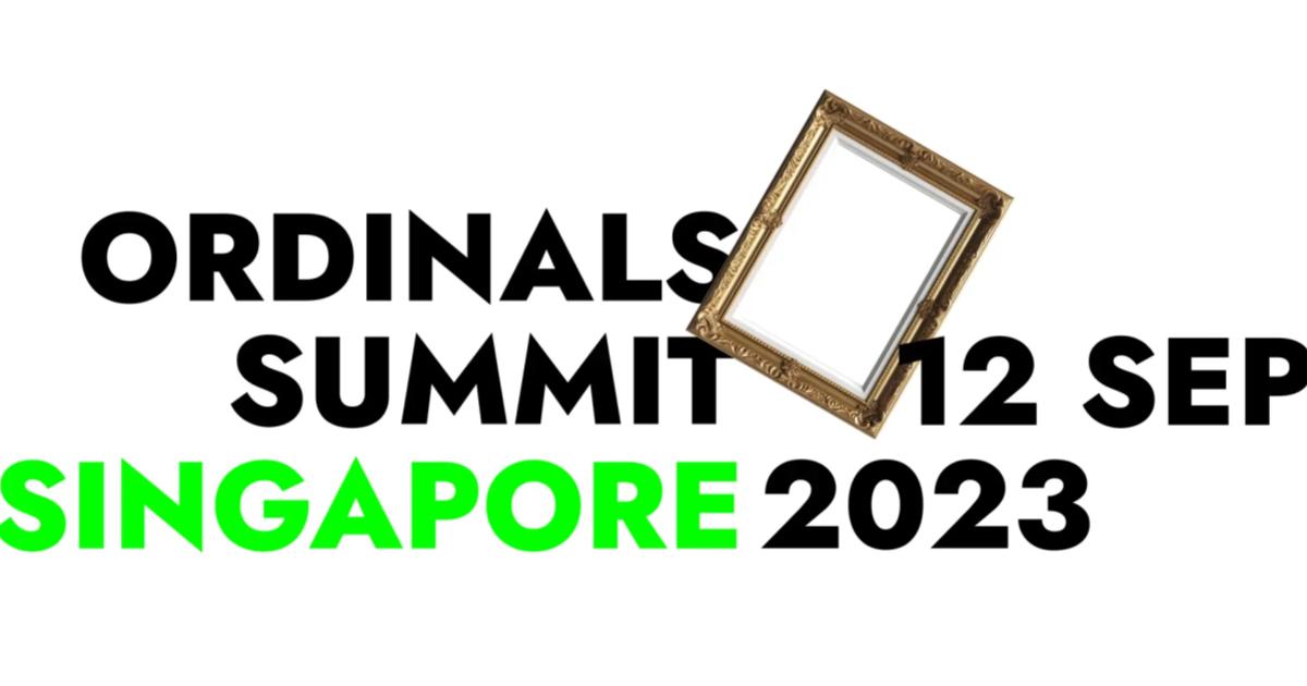 CryptoNinja Ordinals、シンガポールで開催の Ordinals Summit スポンサーに就任!
