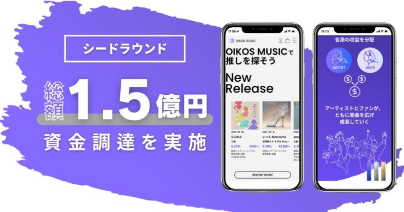OIKOS MUSIC シードラウンド1.5億円