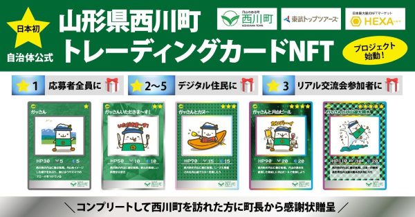 山形県西川町 トレカNFT HEXA