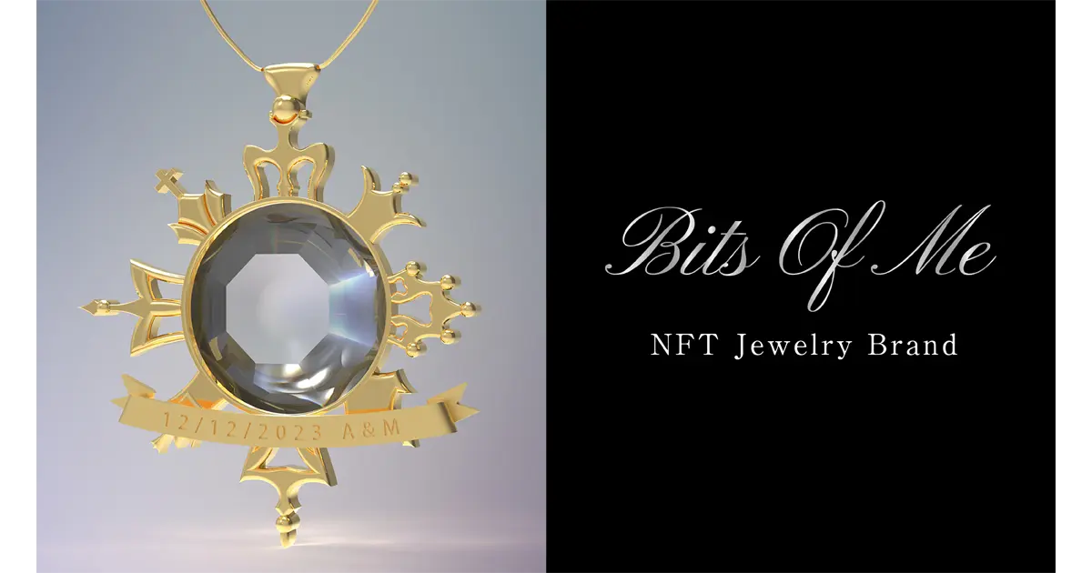 サイバードのオリジナルNFT ジュエリーブランド『Bits Of Me』「2023 オータム／ウィンターコレクション」が販売開始。ペンダントに唯一無二の刻印が可能！