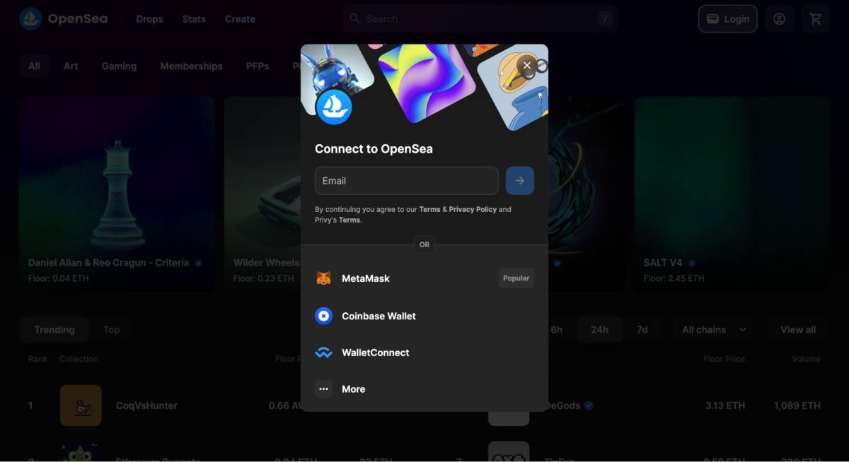 MetaMask(メタマスク) NFT 受け取る方法
