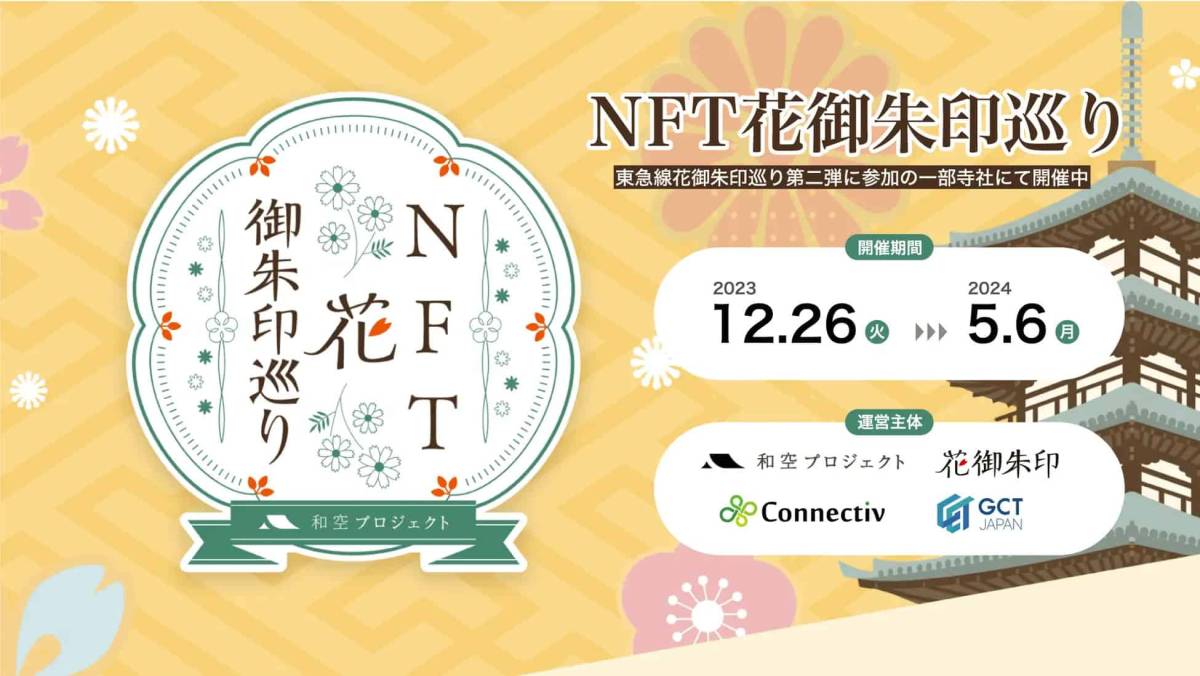 「東急線花御朱印巡り 第2弾」の一部の寺社で開催される「NFT花御朱印巡り」にConnectivが運営として参画