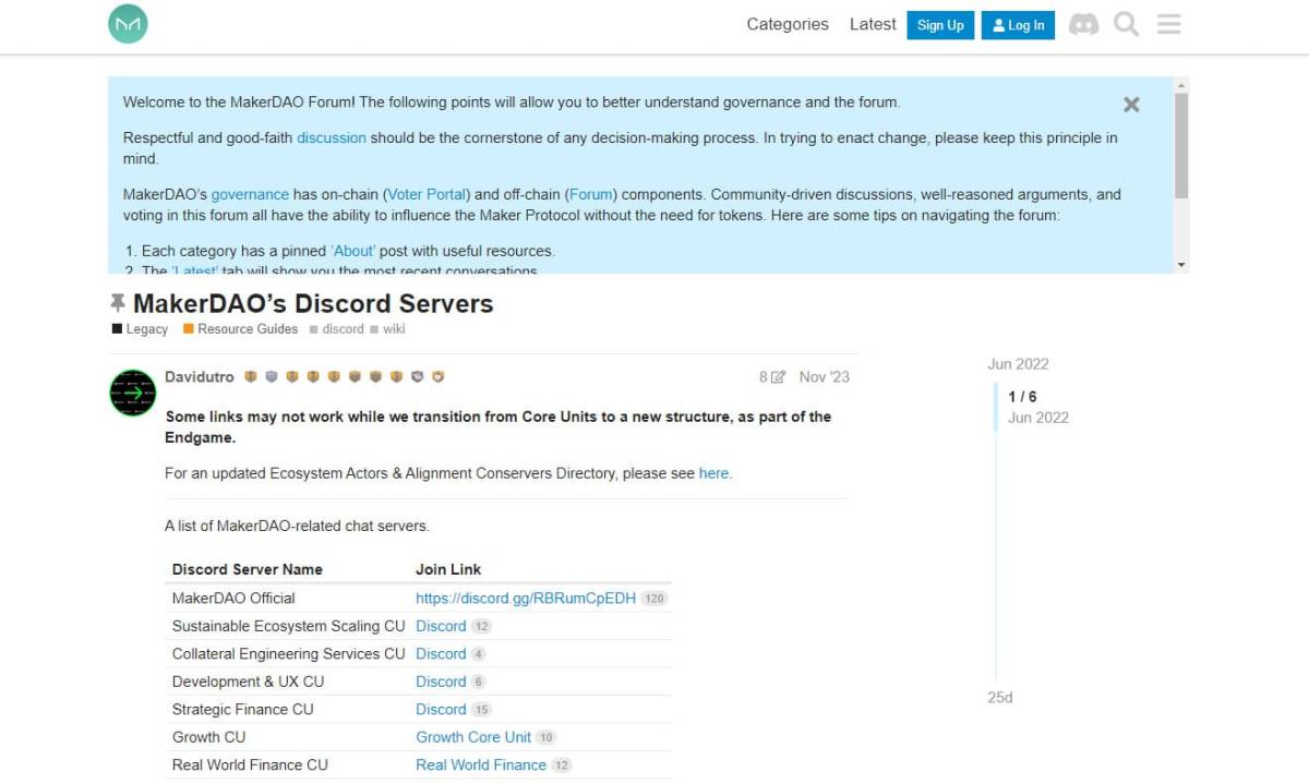 Maker DAO 参加リンク