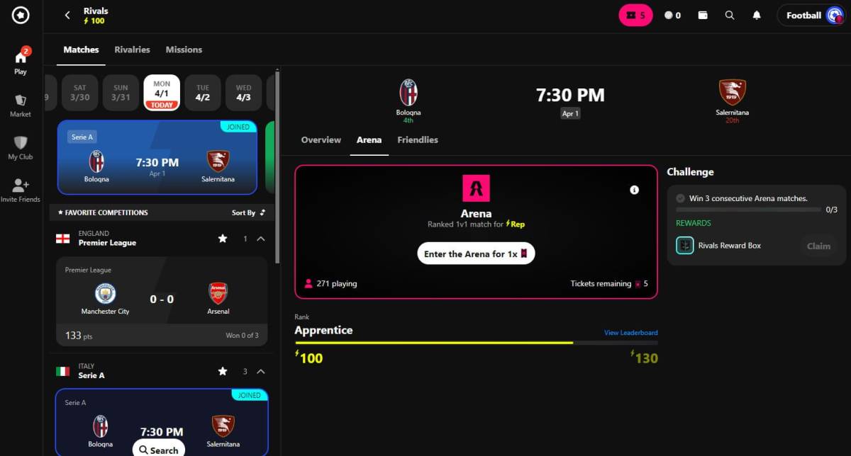 Sorare プレイしてみた