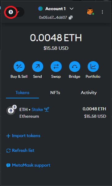 Baseチェーン メタマスク 追加①