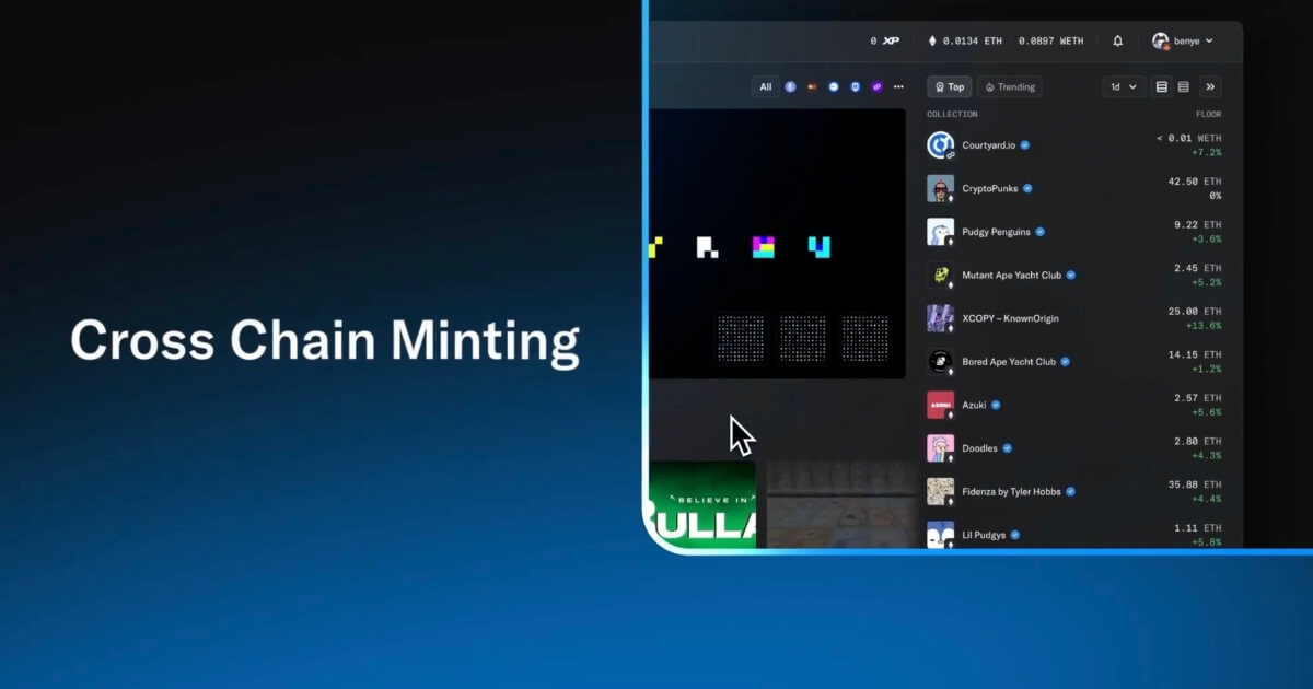 OpenSea、クロスチェーンミント機能を正式リリース – 異なるチェーンのネイティブトークンでNFTのミントが可能に