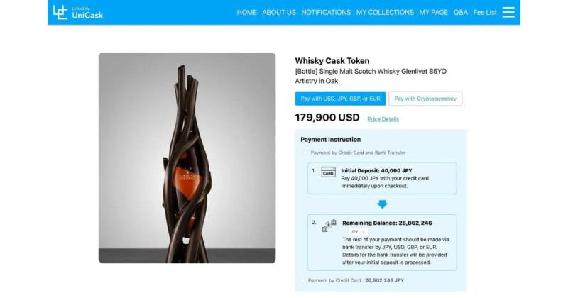 G&M × UniCask：世界最長熟成ウイスキー〈Glenlivet 85年〉、2750万円