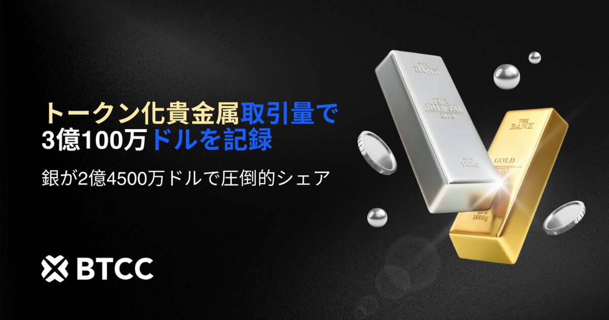 銀価格が急騰、BTCC取引所のトークン化貴金属が3億100万ドルの取引高を記録